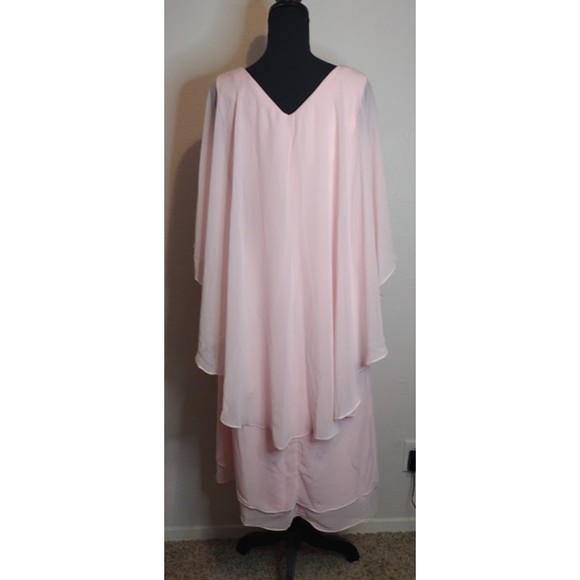 Ncgowns Sheath Column Tea-Length Short Dress Size 8 Pink - Picture 2 of 6